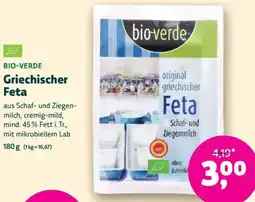 Biomarkt BIO-VERDE Griechischer Feta Angebot
