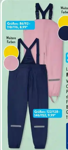 Aldi Süd Lily & Dan Kinder Regenhose Angebot