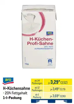 METRO aro H-Küchensahne Angebot
