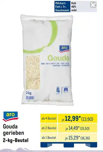 METRO aro Gouda gerieben Angebot