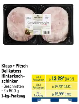 METRO Klaas + Pitsch Delikatess Hinterkochschinken Angebot