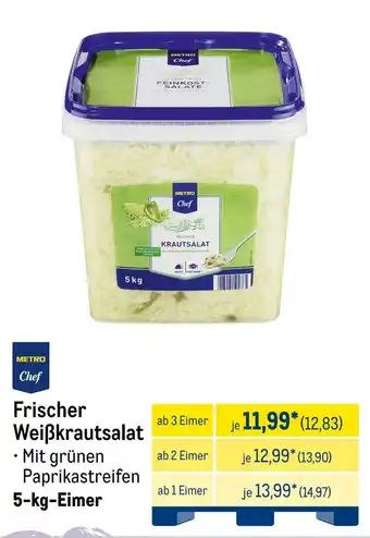 METRO METRO Chef Frischer Weiẞkrautsalat Angebot