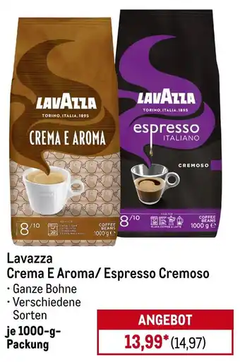 METRO Lavazza Crema E Aroma/ Espresso Cremoso Angebot