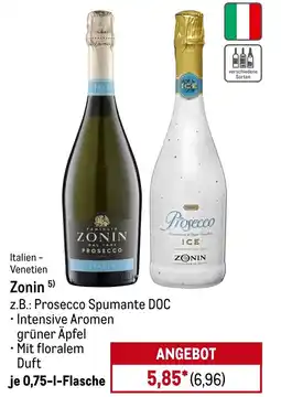 METRO Zonin z.B.: Prosecco Spumante DOC Angebot