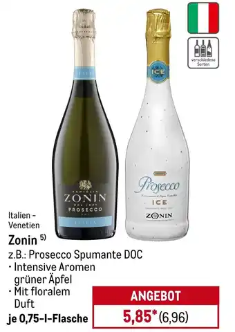 METRO Zonin z.B.: Prosecco Spumante DOC Angebot