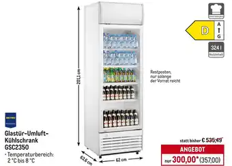 METRO METRO PROFESSIONAL Glastür-Umluft- Kühlschrank GSC2350 Angebot