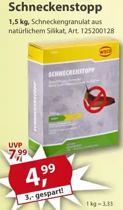 Sonderpreis Baumarkt WECO Schneckenstopp Angebot