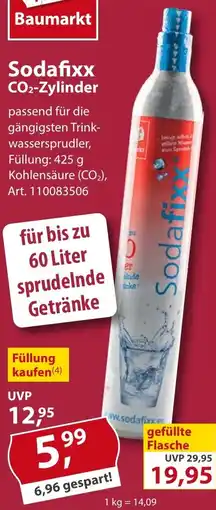 Sonderpreis Baumarkt Sodafixx CO2-Zylinder Angebot