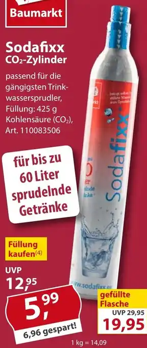Sonderpreis Baumarkt Sodafixx CO2-Zylinder Angebot