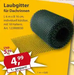 Sonderpreis Baumarkt Laubgitter für Dachrinnen Angebot