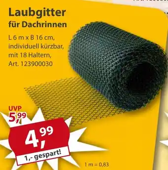 Sonderpreis Baumarkt Laubgitter für Dachrinnen Angebot