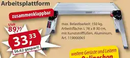 Sonderpreis Baumarkt Arbeitsplattform Angebot