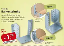 Sonderpreis Baumarkt versch. Balkenschuhe Angebot