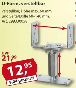 Sonderpreis Baumarkt Pfostenträger U-Form, verstellbar Angebot