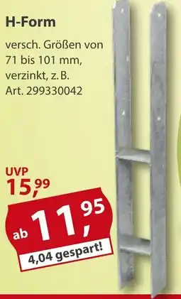 Sonderpreis Baumarkt Pfostenträger H-Form Angebot