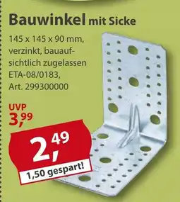 Sonderpreis Baumarkt Bauwinkel mit Sicke Angebot