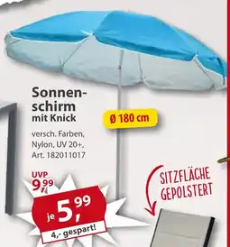 Sonderpreis Baumarkt Sonnenschirm mit Knick Angebot