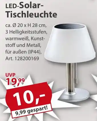 Sonderpreis Baumarkt LED-Solar- Tischleuchte Angebot