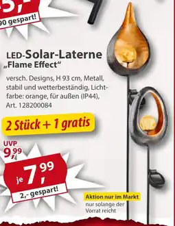 Sonderpreis Baumarkt LED-Solar-Laterne ,,Flame Effect" Angebot
