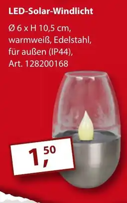 Sonderpreis Baumarkt LED-Solar-Windlicht Angebot