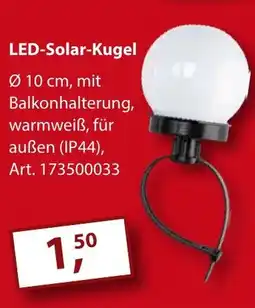 Sonderpreis Baumarkt LED-Solar-Kugel Angebot