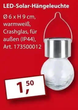 Sonderpreis Baumarkt LED-Solar-Hängeleuchte Angebot