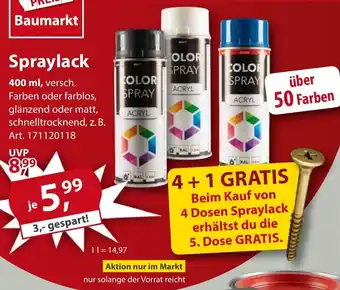 Sonderpreis Baumarkt Spraylack Angebot