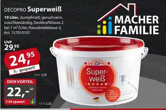 Sonderpreis Baumarkt DECOPRO Superweiẞ Angebot