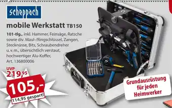 Sonderpreis Baumarkt scheppach mobile Werkstatt TB150 Angebot