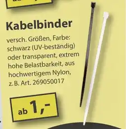Sonderpreis Baumarkt Kabelbinder Angebot