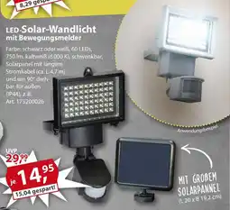 Sonderpreis Baumarkt LED-Solar-Wandlicht mit Bewegungsmelder Angebot
