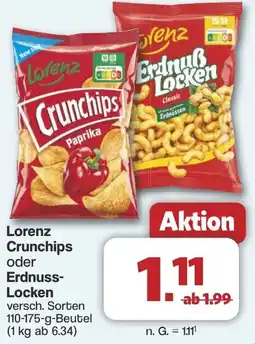 Famila Nord West Lorenz Crunchips oder Erdnuss-Locken Angebot