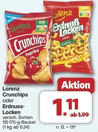 Famila Nord West Lorenz Crunchips oder Erdnuss-Locken Angebot