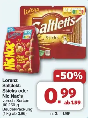 Famila Nord West Lorenz Saltlett Sticks oder Nic Nac's Angebot