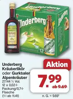 Famila Nord West Underberg Kräuterlikör oder Gurktaler Alpenkräuter Angebot