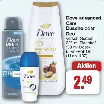 Famila Nord West Dove advanced Care Dusche oder Deo Angebot
