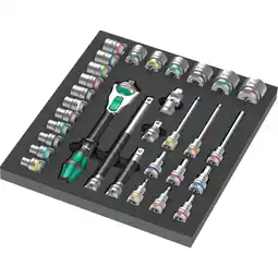 Netto Marken-Discount Wera Werkzeug-Set 9722 Schaumstoffeinlage 8000 C Zyklop 1/2 Knarre Set 1, 31-teilig Angebot