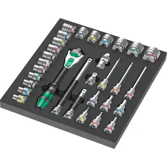 Netto Marken-Discount Wera Werkzeug-Set 9722 Schaumstoffeinlage 8000 C Zyklop 1/2 Knarre Set 1, 31-teilig Angebot