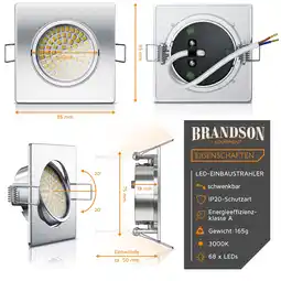 Netto Marken-Discount Brandson schwenkbarer LED Einbaustrahler in Edelstahl Optik Deckenspot mit 320 Lumen / Warmweiß Angebot