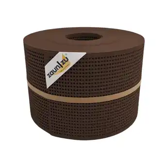 Netto Marken-Discount zaun zu Sichtschutz Rille Gelocht 30 Prozent PP Streifen Braun 50m Angebot