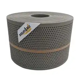 Netto Marken-Discount zaun zu Sichtschutz Gelocht Quadrat Muster für Doppelstabmatten Steingrau 50m Angebot
