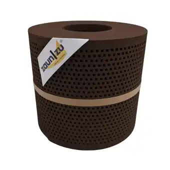 Netto Marken-Discount zaun zu Sichtschutz Rille Gelocht Quadrat-Muster für Doppelstabmatten Braun 26m Angebot