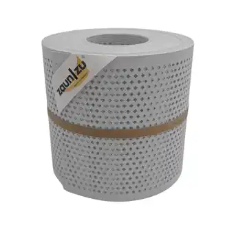 Netto Marken-Discount zaun zu Sichtschutz Rille Gelocht Diamant Muster für Doppelstabmatten Lichtgrau 26m Angebot