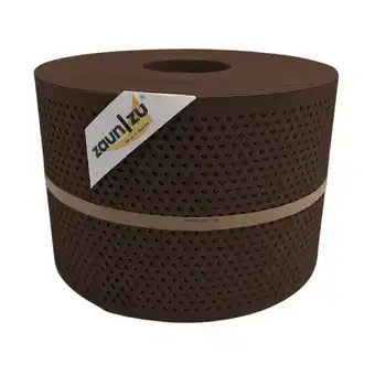Netto Marken-Discount zaun zu Sichtschutz Rille Gelocht Diamant Muster für Doppelstabmatten Braun 50m Angebot