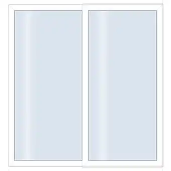 toom Baumarkt Roro Schiebetür 'Eco V2' weiß 2000 x 2100 mm 2-teilig Angebot
