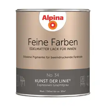toom Baumarkt Alpina Feine Farben 'Kunst der Linie' graphitfarben matt 750 ml Angebot
