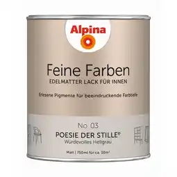 toom Baumarkt Alpina Feine Farben 'Poesie der Stille' hellgrau matt 750 ml Angebot