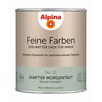toom Baumarkt Alpina Feine Farben 'Sanfter Morgentau' graugrün matt 750 ml Angebot