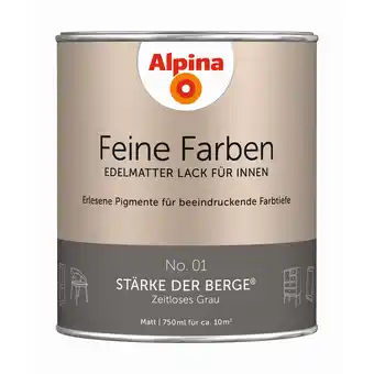 toom Baumarkt Alpina Feine Farben 'Stärke der Berge' grau matt 750 ml Angebot