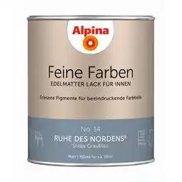 toom Baumarkt Alpina Feine Farben 'Ruhe des Nordens' graublau matt 750 ml Angebot